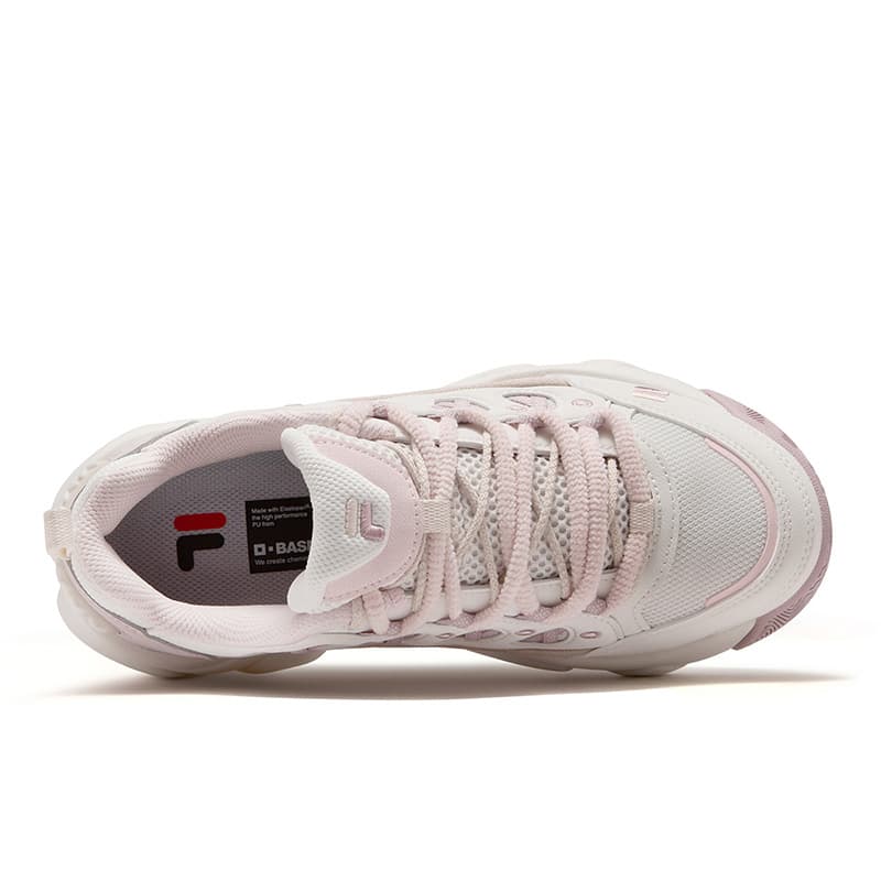 Кроссовки FILA FUSION WATERBEAR Bear Paw Shoes Массивные кроссовки Низкий Топ Белый Рассветно-розовый Женские - изображение 4