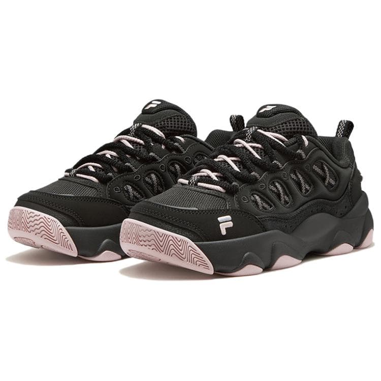 Кроссовки FILA FUSION WATERBEAR Bear Paw Shoes Спортивный ретро стиль Дышащий Лоу-топы Массивные кроссовки Женские Черно-розовый - изображение 3