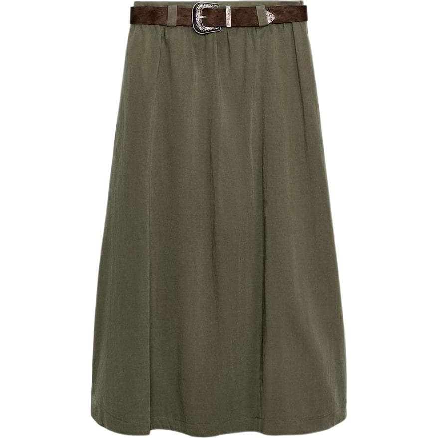 Юбка zara Темный хаки Женские Повседневные длинные юбки - изображение 1