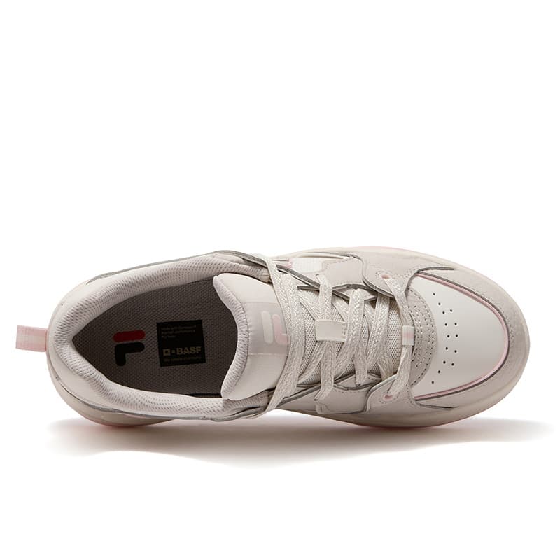 Кроссовки FILA FUSION BANK 2 DX Cool Skate Shoes 2 Скейтбордические кеды Low Топ Молочно-белый Простой серый Женские - изображение 4