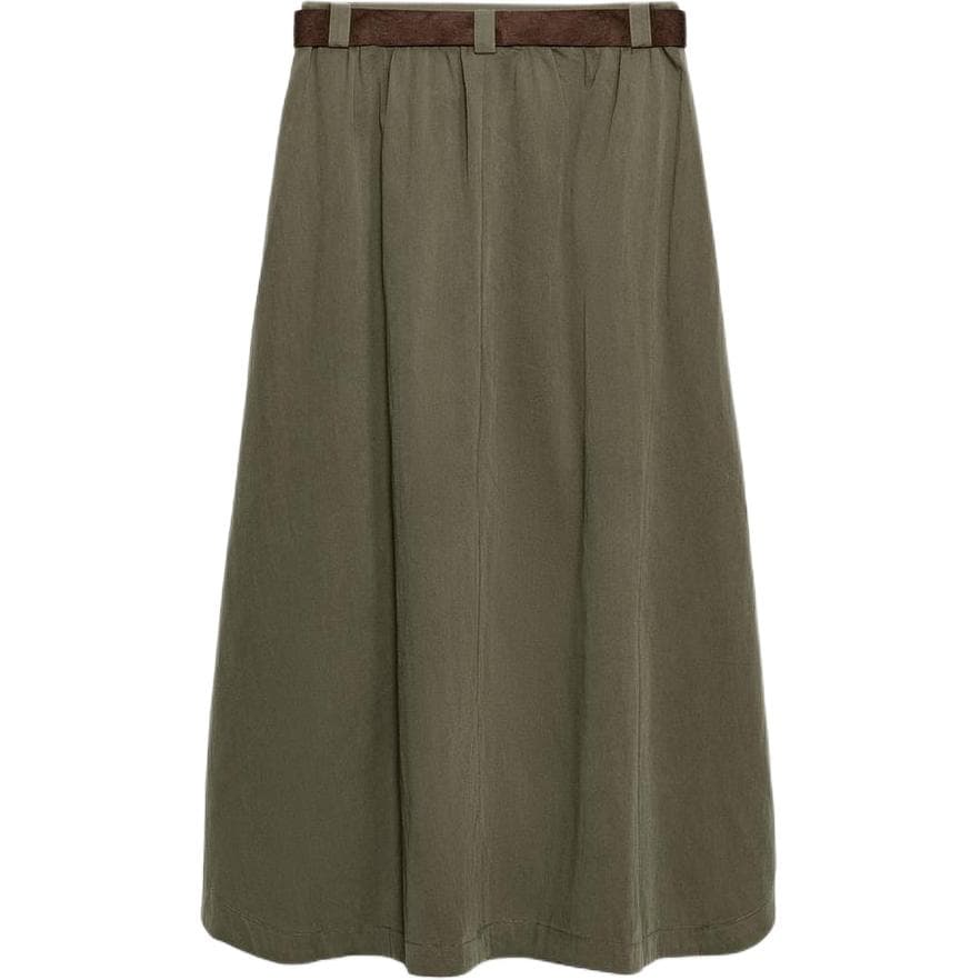 Юбка zara Темный хаки Женские Повседневные длинные юбки - изображение 2