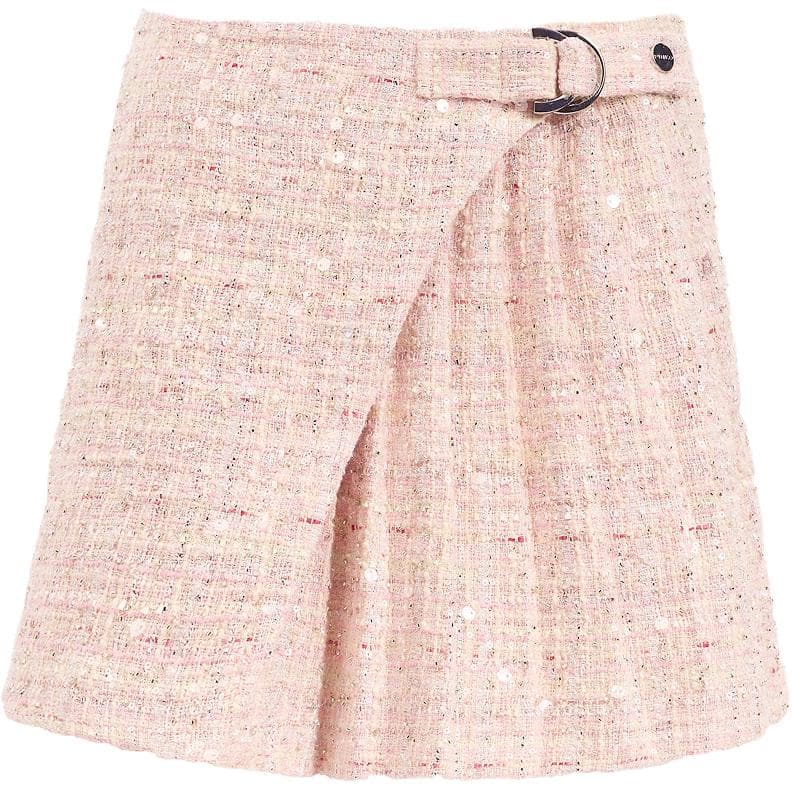 Юбка PINKO Розовая клетка Женские Повседневные мини юбки - изображение 2