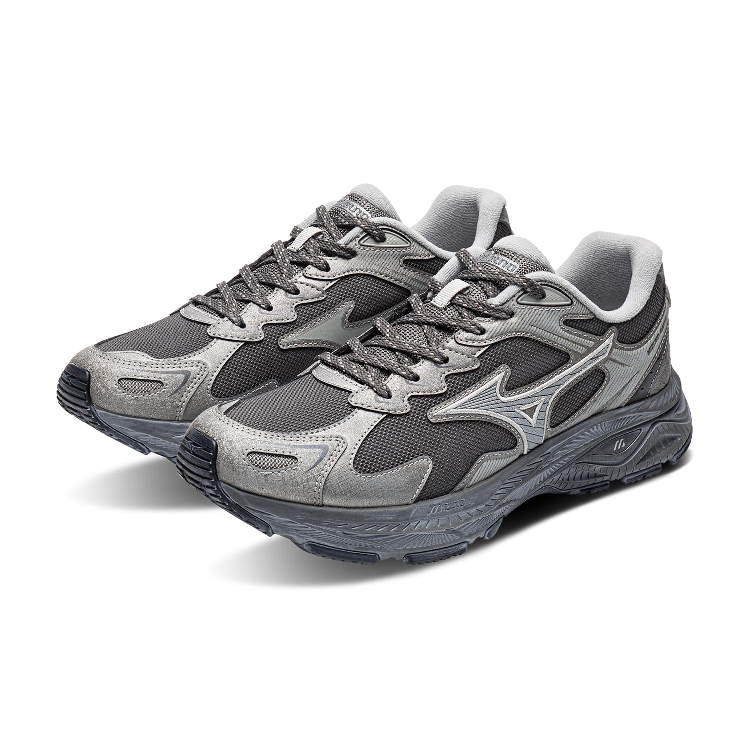 Кроссовки для бега Mizuno Racer S Лоу-топы Беговые кроссовки Унисекс Темный серебристо-серый - изображение 4