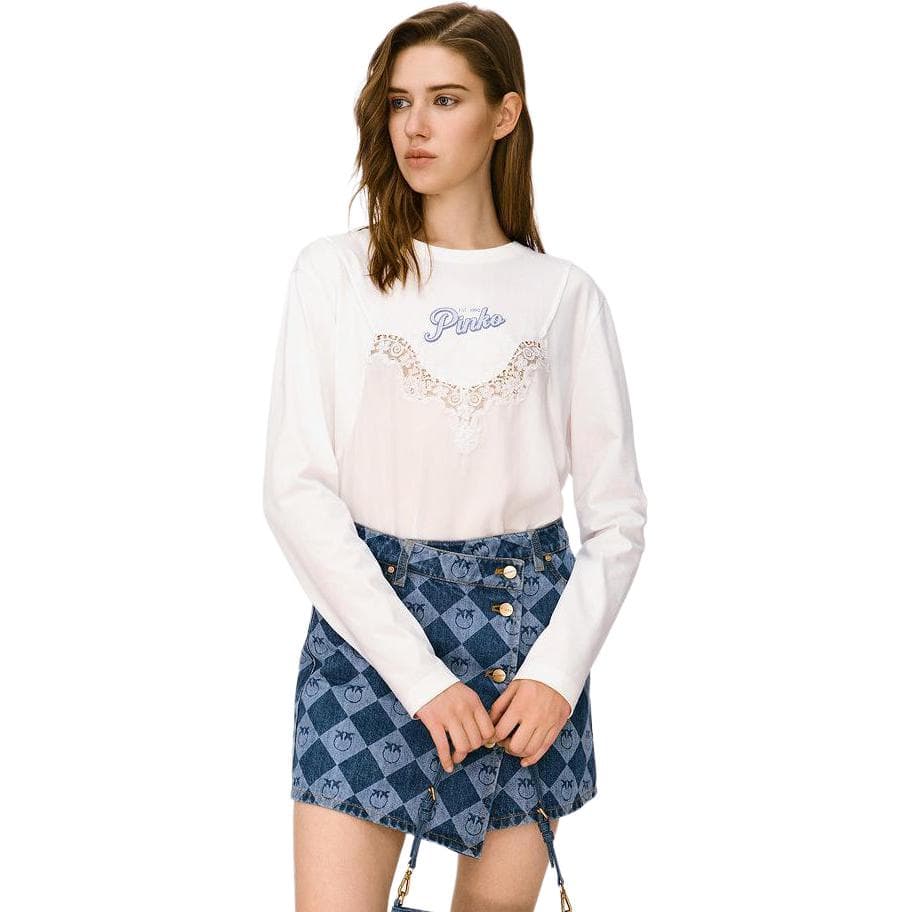 Футболка PINKO Белый Женские T-рубашки - изображение 1