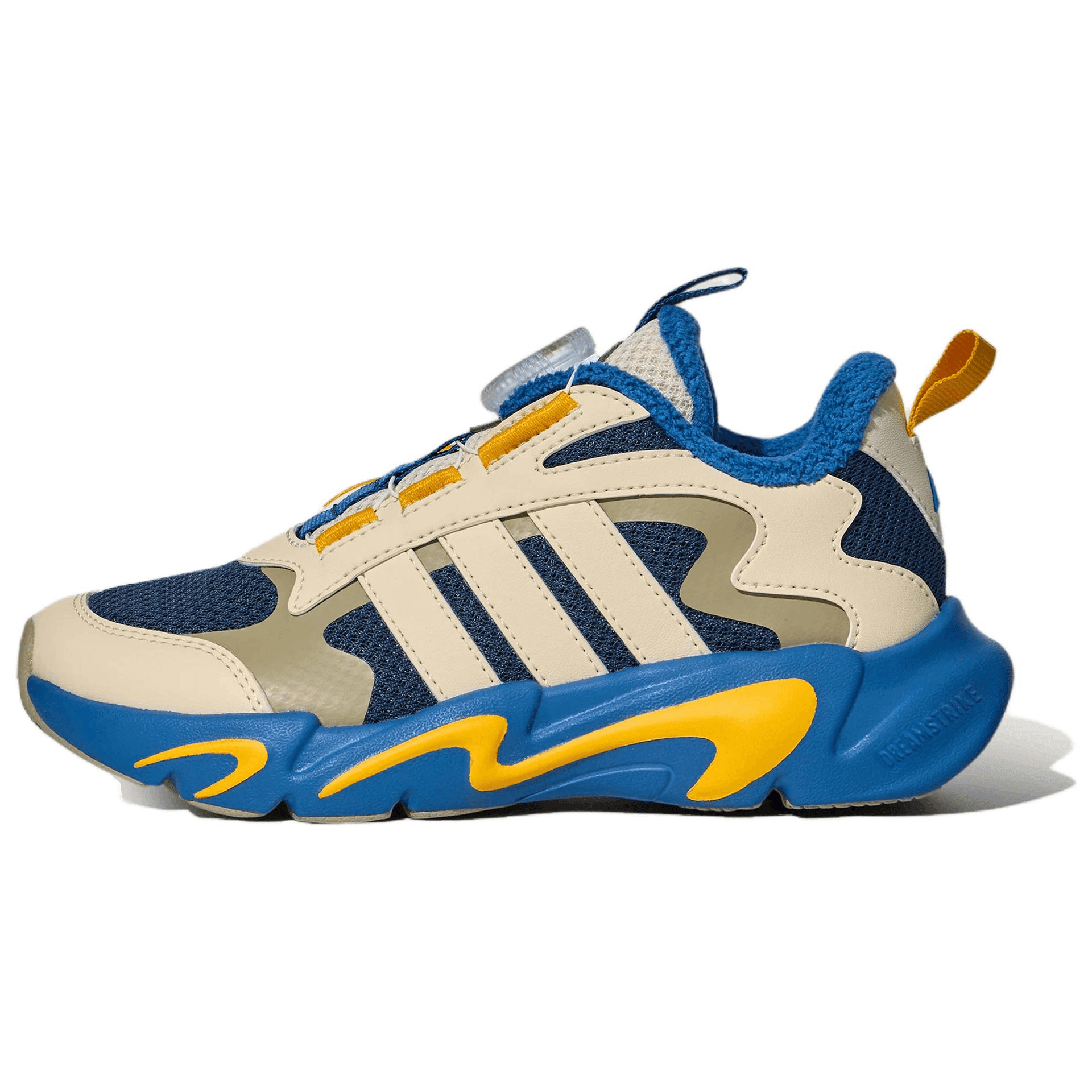 Кроссовки Adidas PLAYFLEX Детская повседневная обувь Низкий верх Мягкий Чернила Синий Счастье Белый Яркое Золото Kids - изображение 1
