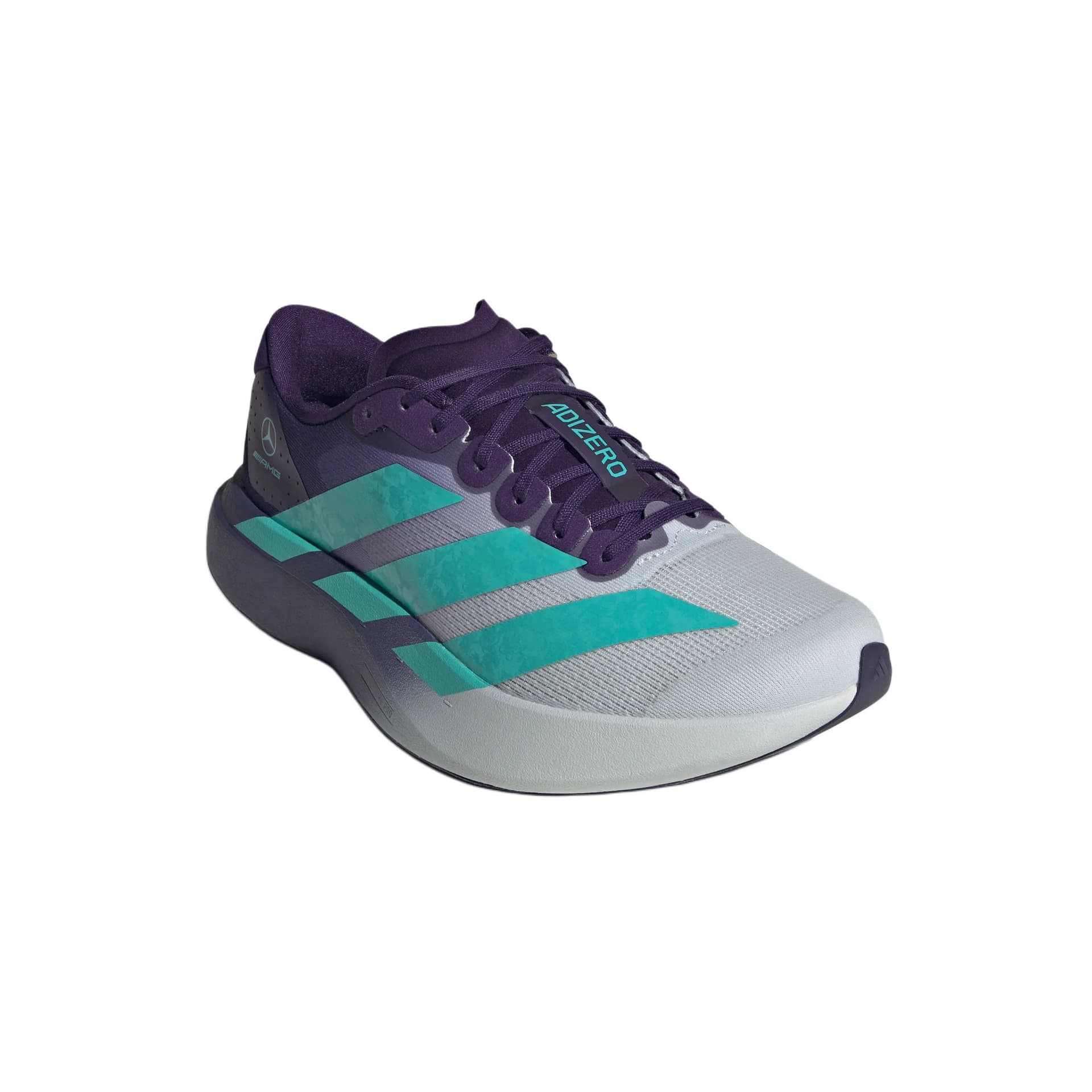 Кроссовки для бега Adidas Adizero Evo SL Беговые кроссовки Низкий Топ Светло-синий Полу-мятно-зеленый Темно-фиолетовый Мужской - изображение 3