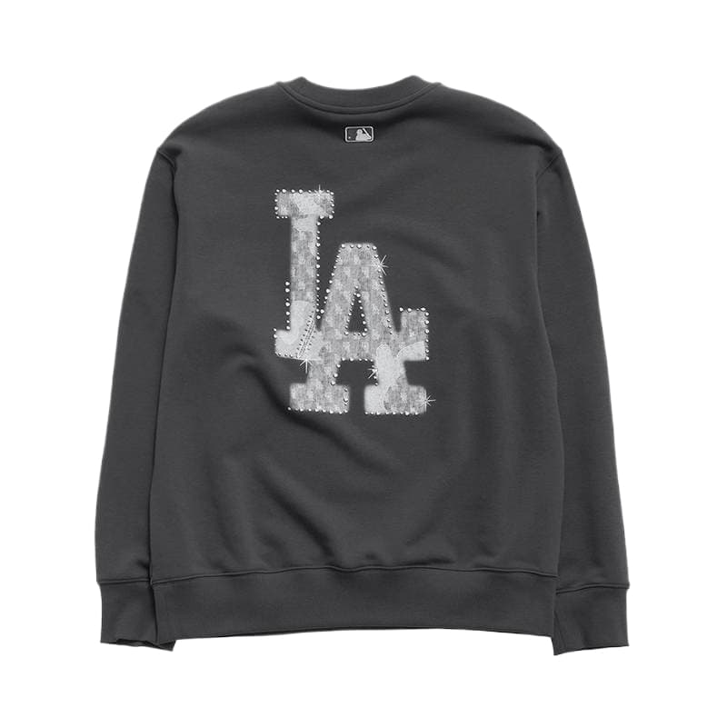 Кофта MLB Los Angeles Dodgers Лос-Анджелес Доджерс Темно-углеродный серый цвет унисекс свитшоты - изображение 2