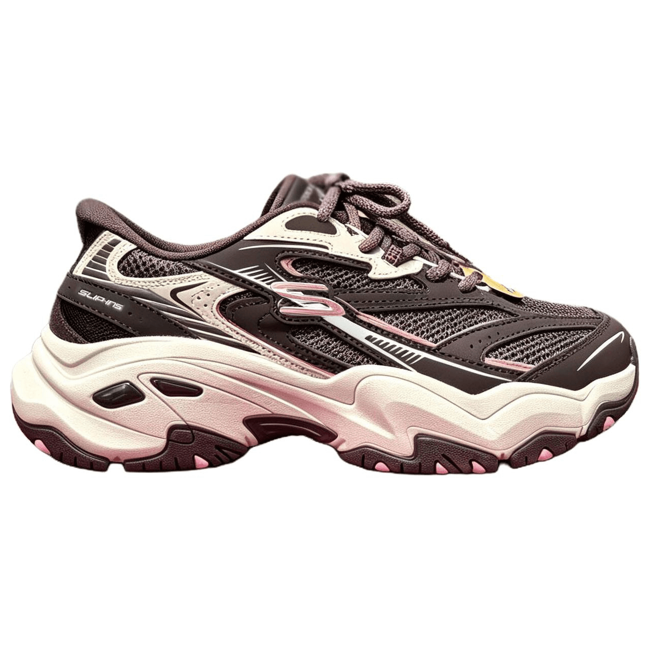 Кроссовки Skechers D'LITES 6,0 Chunky Sneakers Low Top Natural Brown Women's - изображение 2