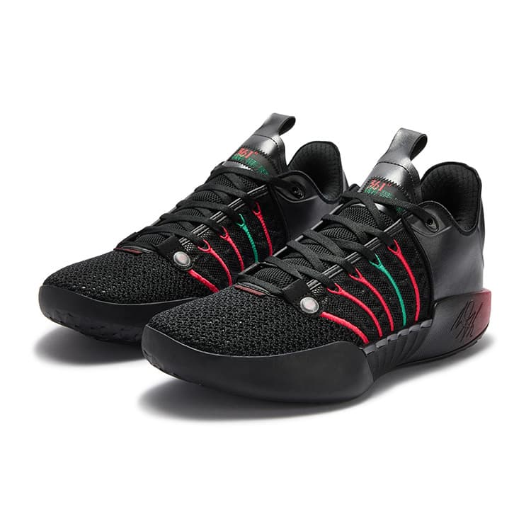 Кроссовки для баскетбола 361° Zen 8 Баскетбольные кроссовки Low Топ Черно-красный Мужской - изображение 3