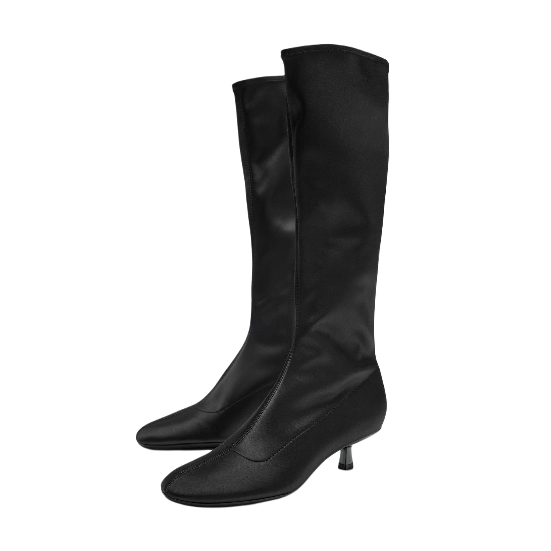 Ботинки zara Колено High Ботинки Черный Женские - изображение 2