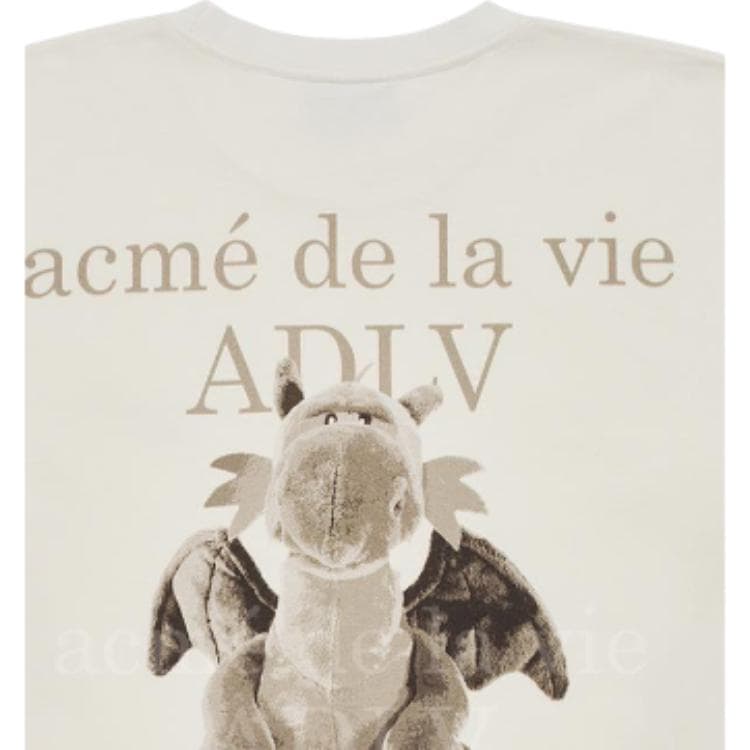 Футболка acme de la vie ADLV Dragon Art Crew Neck T-Shirt Oatmeal - изображение 5