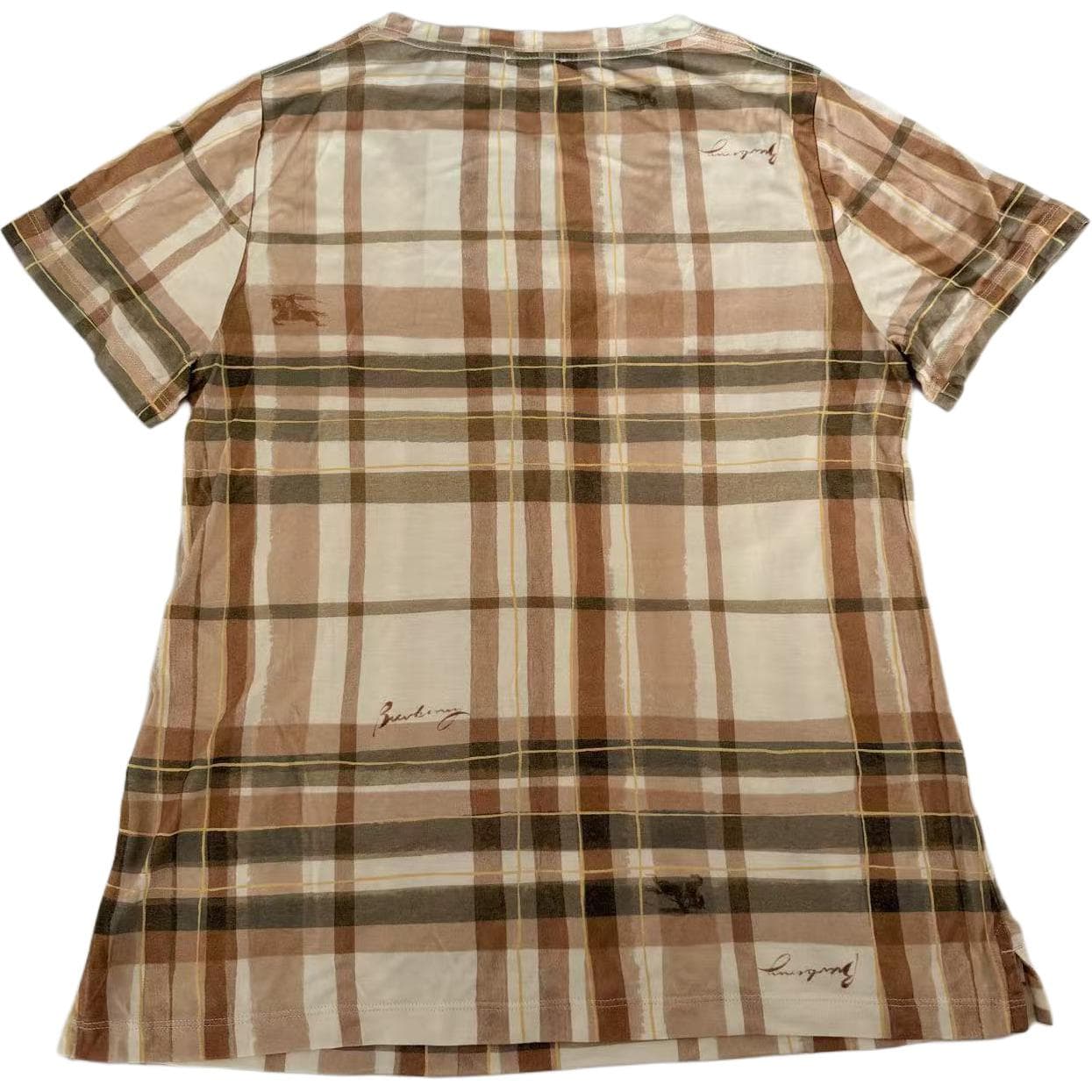Футболка Burberry Коричневые Женские T-рубашки - изображение 2