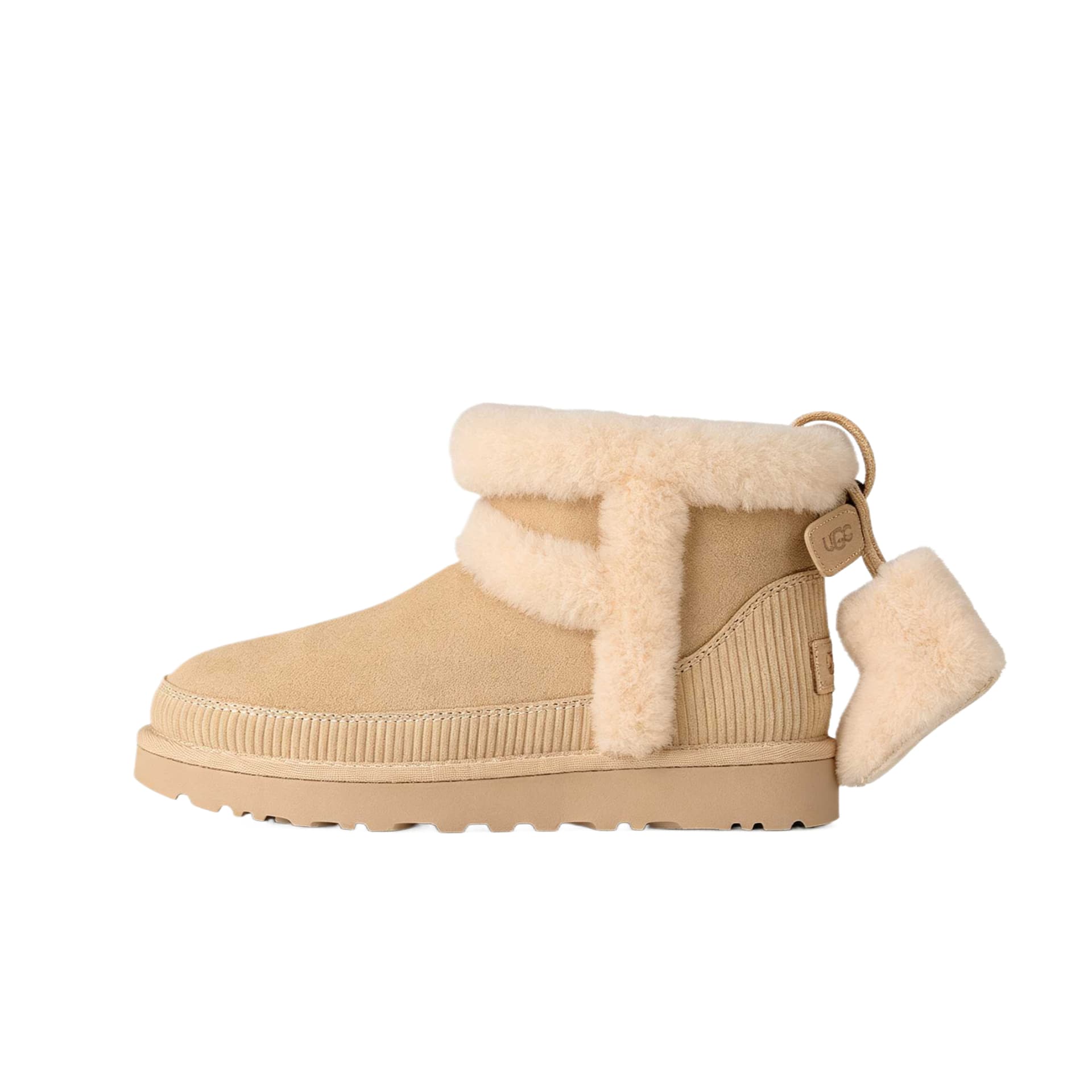 Ботинки зимние ugg Classic Novelty Сноубутсы Песок Замок Коричневый Женские - изображение 1