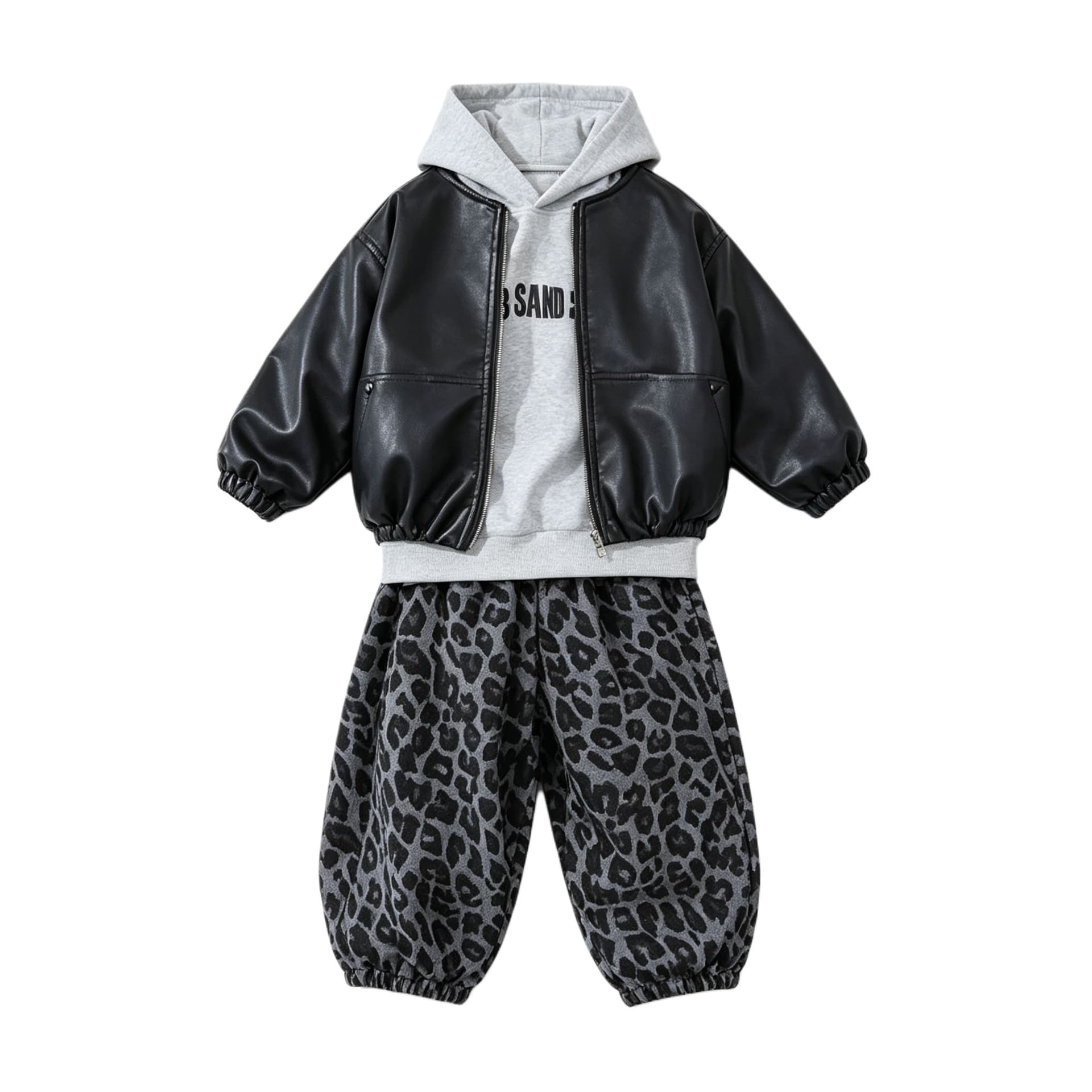 PIERRE CARDIN Черный ТРИ Штуки Набор Магических Цветов Kids Повседневные Спортивные Костюмы Наборы - изображение 1