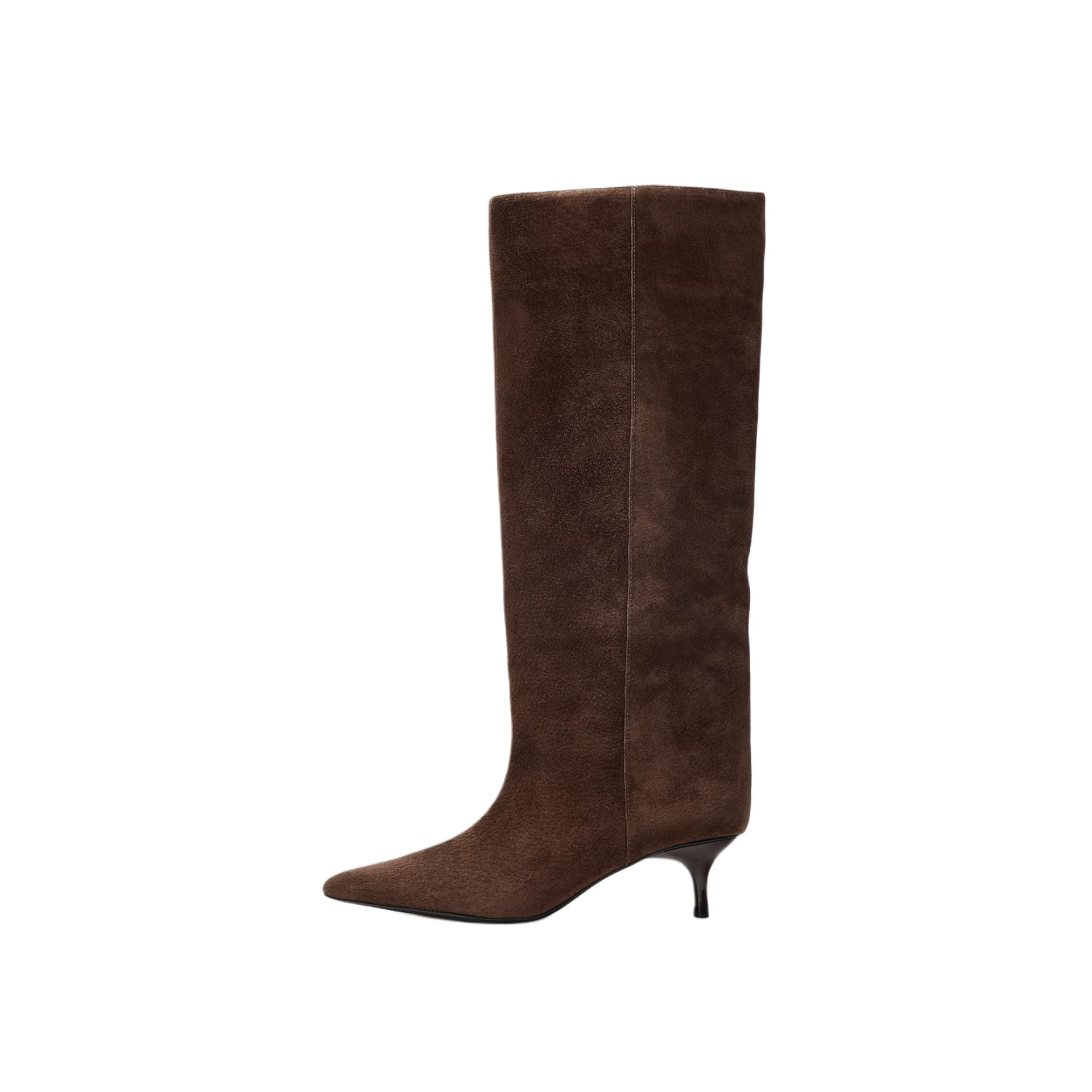 Ботинки zara Колено High Ботинки Коричневый Женские - изображение 1