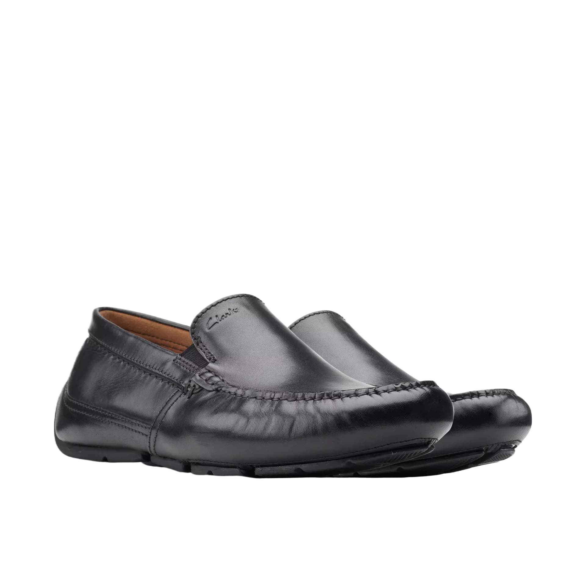 CLARKS Повседневные кожаные туфли Low Топ Черная кожа Мужской - изображение 2