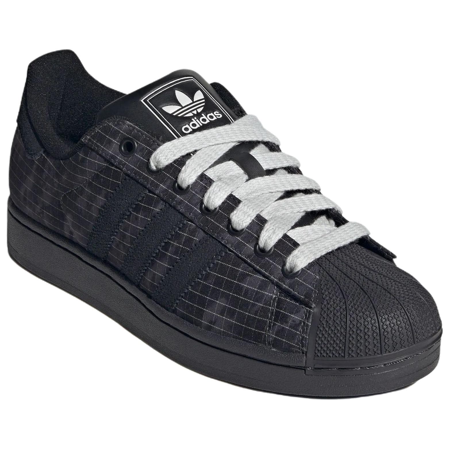 Кроссовки Adidas Originals Superstar 2 Skate Shoes Low Top Темно-серый Черный Графитовый Черный Унисекс - изображение 3