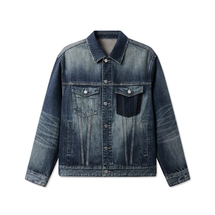 Джинсовая куртка Cabbeen Indigo 77 Мужские Джинсовые Куртки - изображение 1