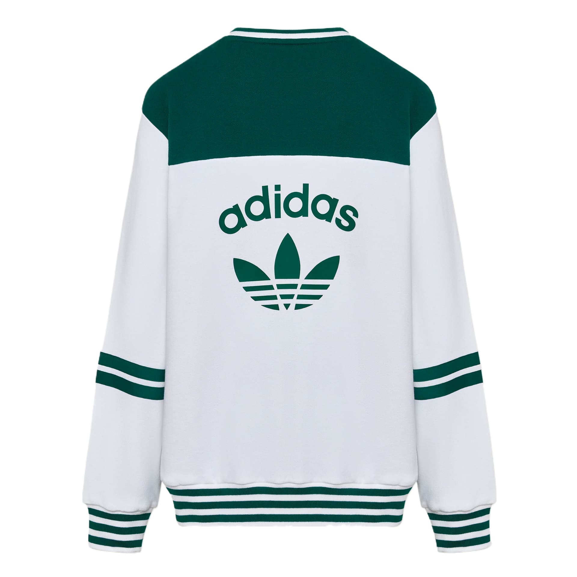 Кофта Adidas Originals Белый Лесной Зеленый Детские Свитшоты - изображение 2