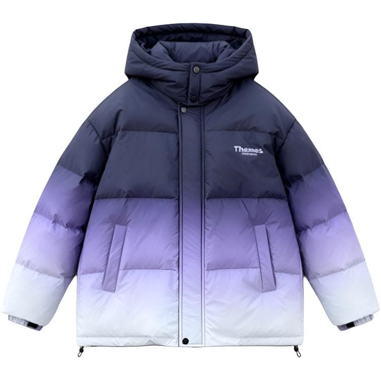 SHIBU 551 Девочки Градиентный Пуховик Черный Фиолетовый Kids Топы - изображение 1