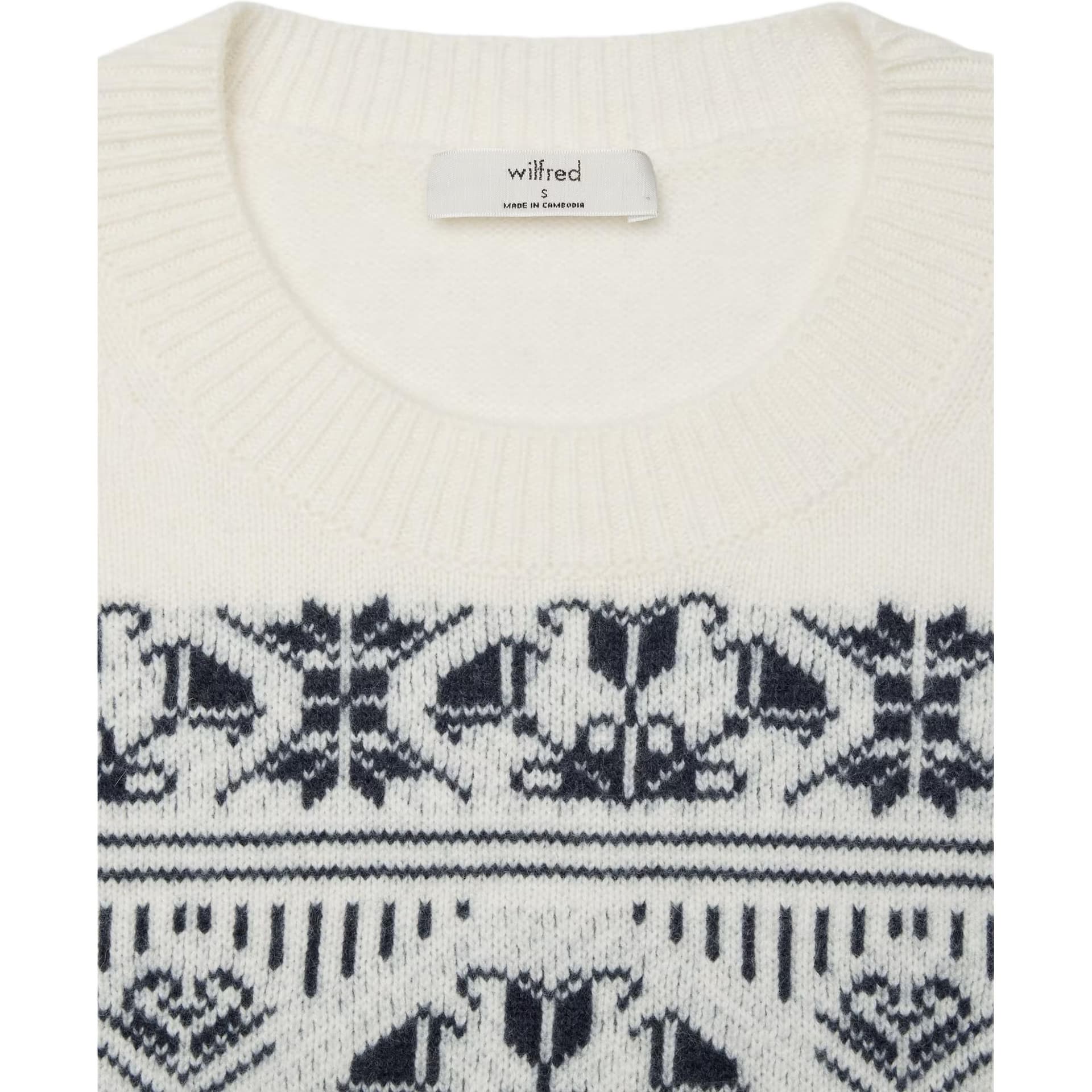 Кардиган ARITZIA WILFRED Isabelle Шерсть Плюш с узором Кольцо Свитер Женский - изображение 3