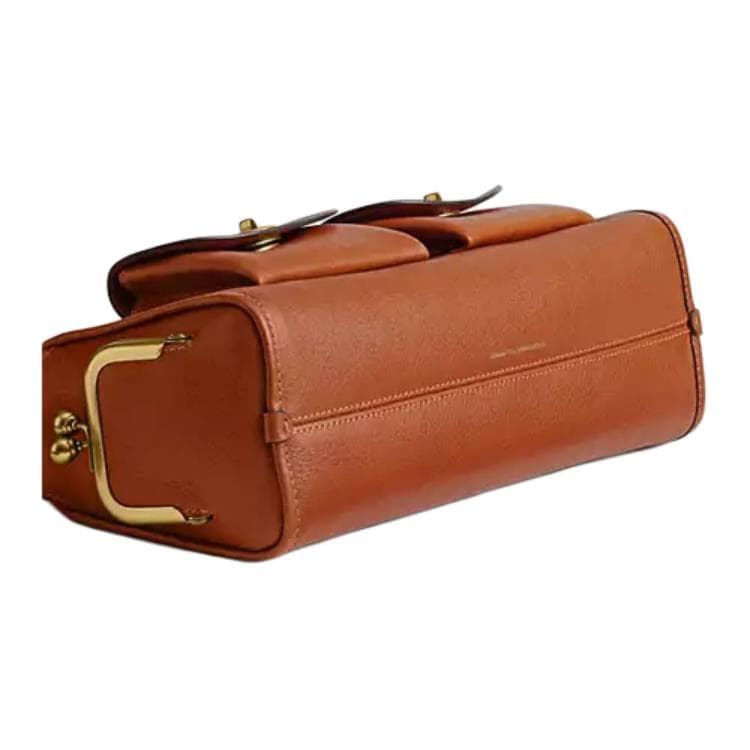 Мини-сумка Coach Натуральный Зернёная кожа Сумки через плечо Большой Женские Янтарно-коричневый - изображение 6