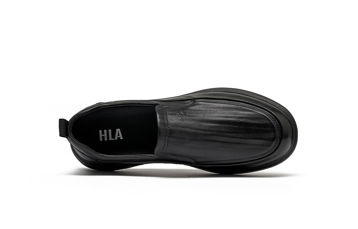 HLA Повседневные кожаные туфли Low Топ Черный мужской - изображение 3