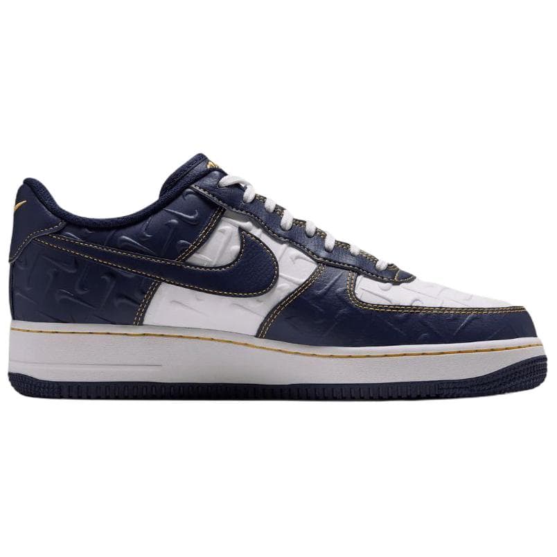 Кроссовки Nike Air Force 1 Skate Shoes Low Top Молочно-белый Темно-желтый Полуночный синий Синий Унисекс - изображение 2