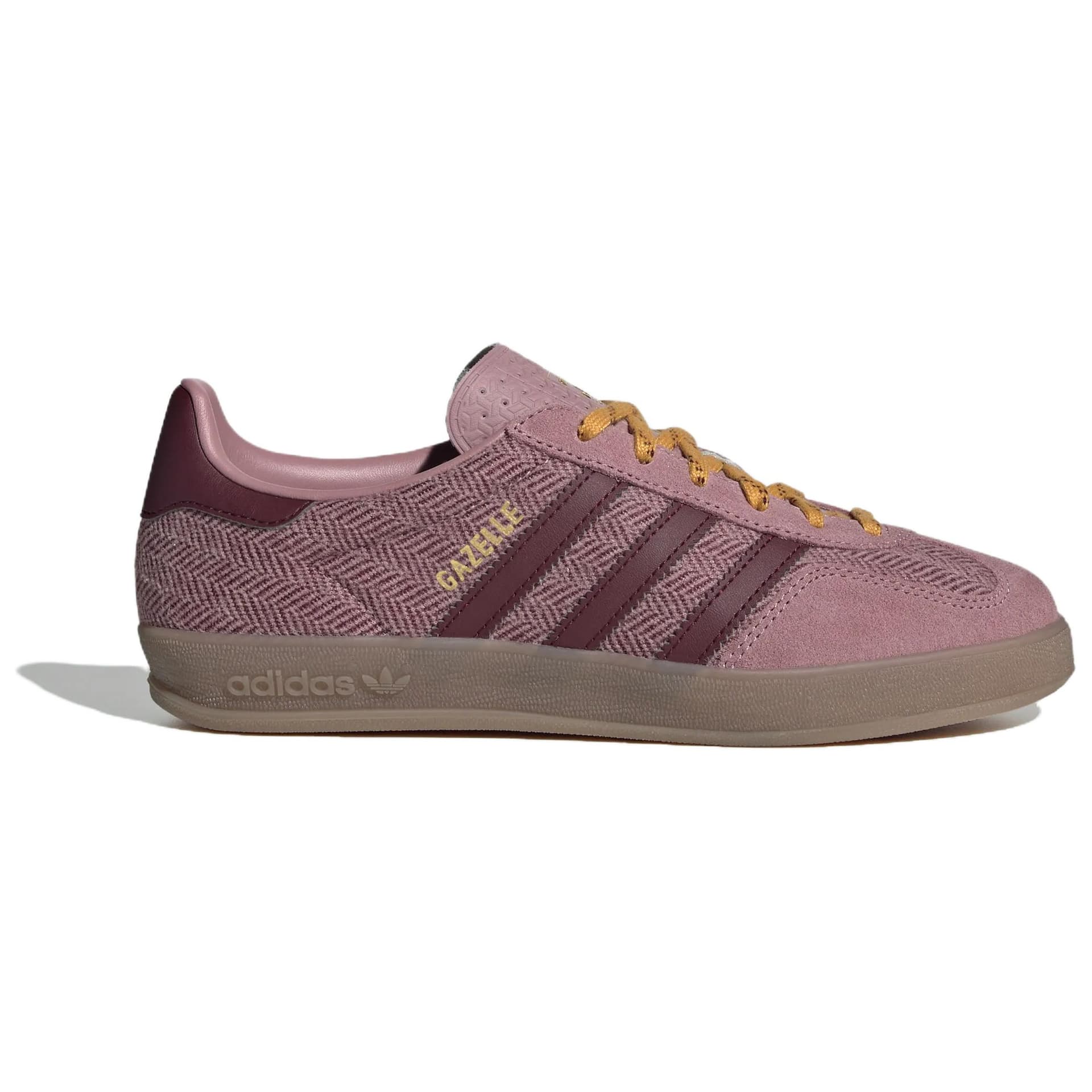 Кроссовки Adidas Originals GAZELLE INDOOR Кеды немецкой армии (GAT) Низкий Топ Фиолетовый Розовый Темно-красный Мягкий Желтый Унисекс - изображение 2