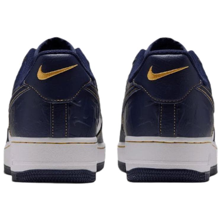 Кроссовки Nike Air Force 1 Skate Shoes Low Top Молочно-белый Темно-желтый Полуночный синий Синий Унисекс - изображение 5