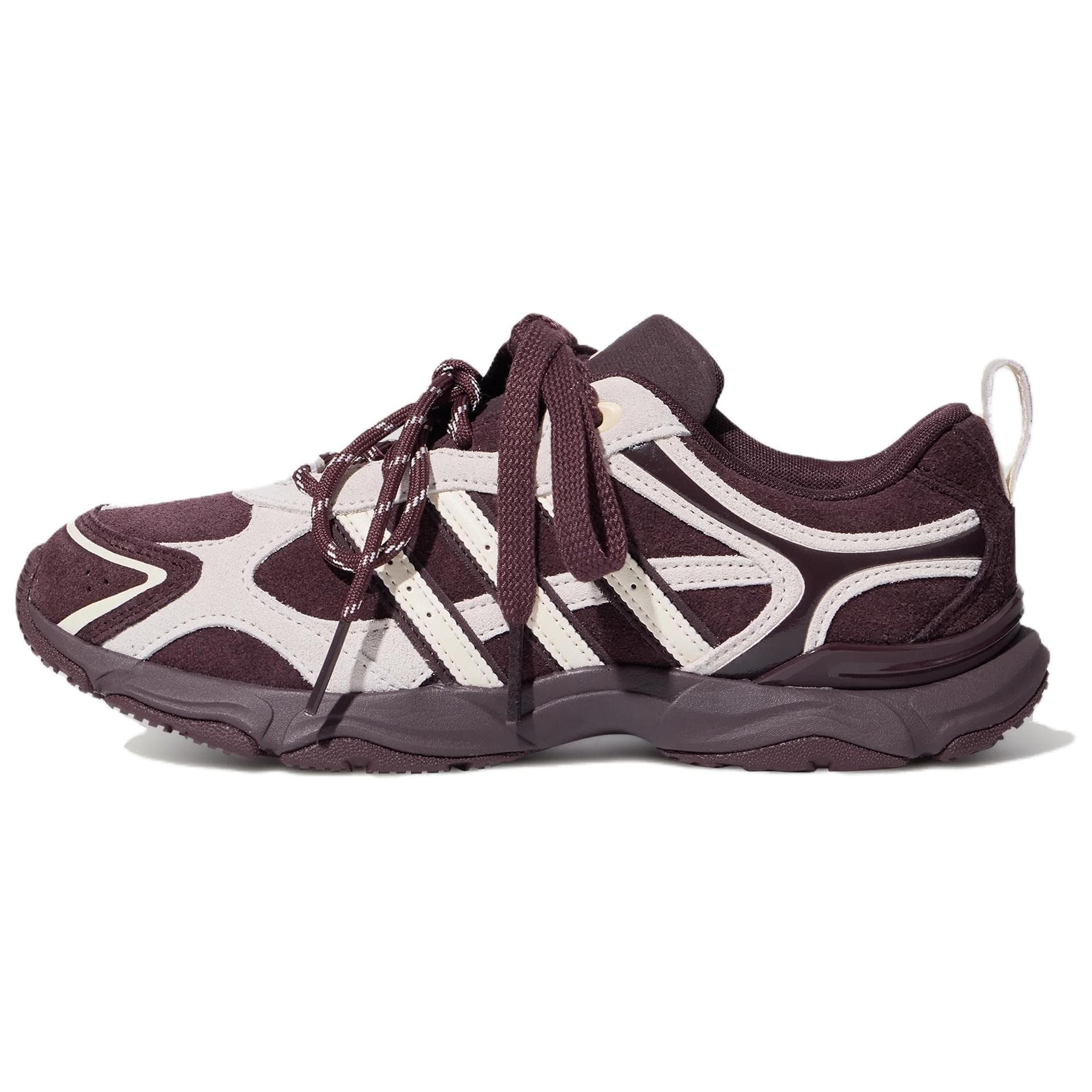 Кроссовки Adidas WHISPER GLIDE Повседневная обувь Низкий Топ Темно-коричневый Слоновая кость Женская - изображение 1