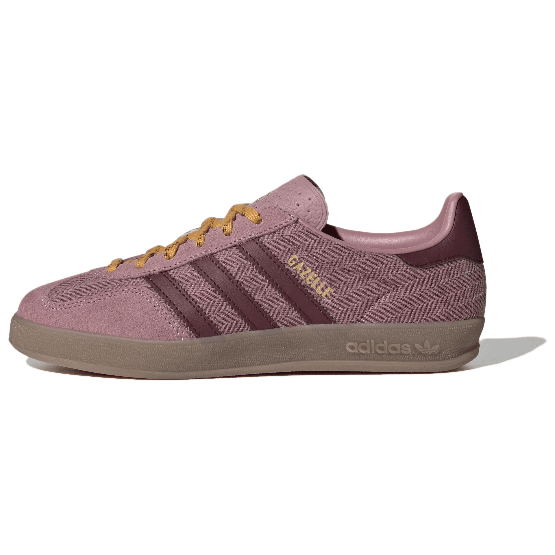 Кроссовки Adidas Originals GAZELLE INDOOR Кеды немецкой армии (GAT) Низкий Топ Фиолетовый Розовый Темно-красный Мягкий Желтый Унисекс - изображение 1