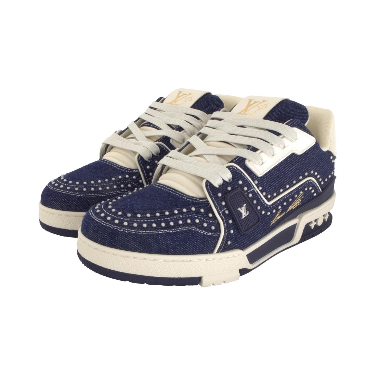 Кроссовки Louis Vuitton Trainer Denim Blue - изображение 3