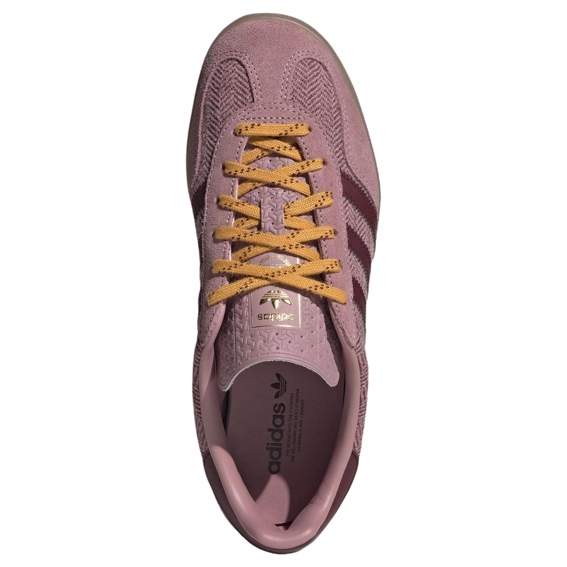 Кроссовки Adidas Originals GAZELLE INDOOR Кеды немецкой армии (GAT) Низкий Топ Фиолетовый Розовый Темно-красный Мягкий Желтый Унисекс - изображение 3