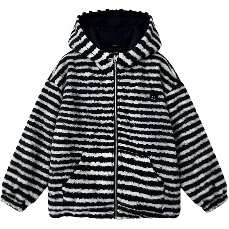SHIBU Q5778 Полосы Утеплённая куртка Черный Белый Детские Утеплённые куртки - изображение 1