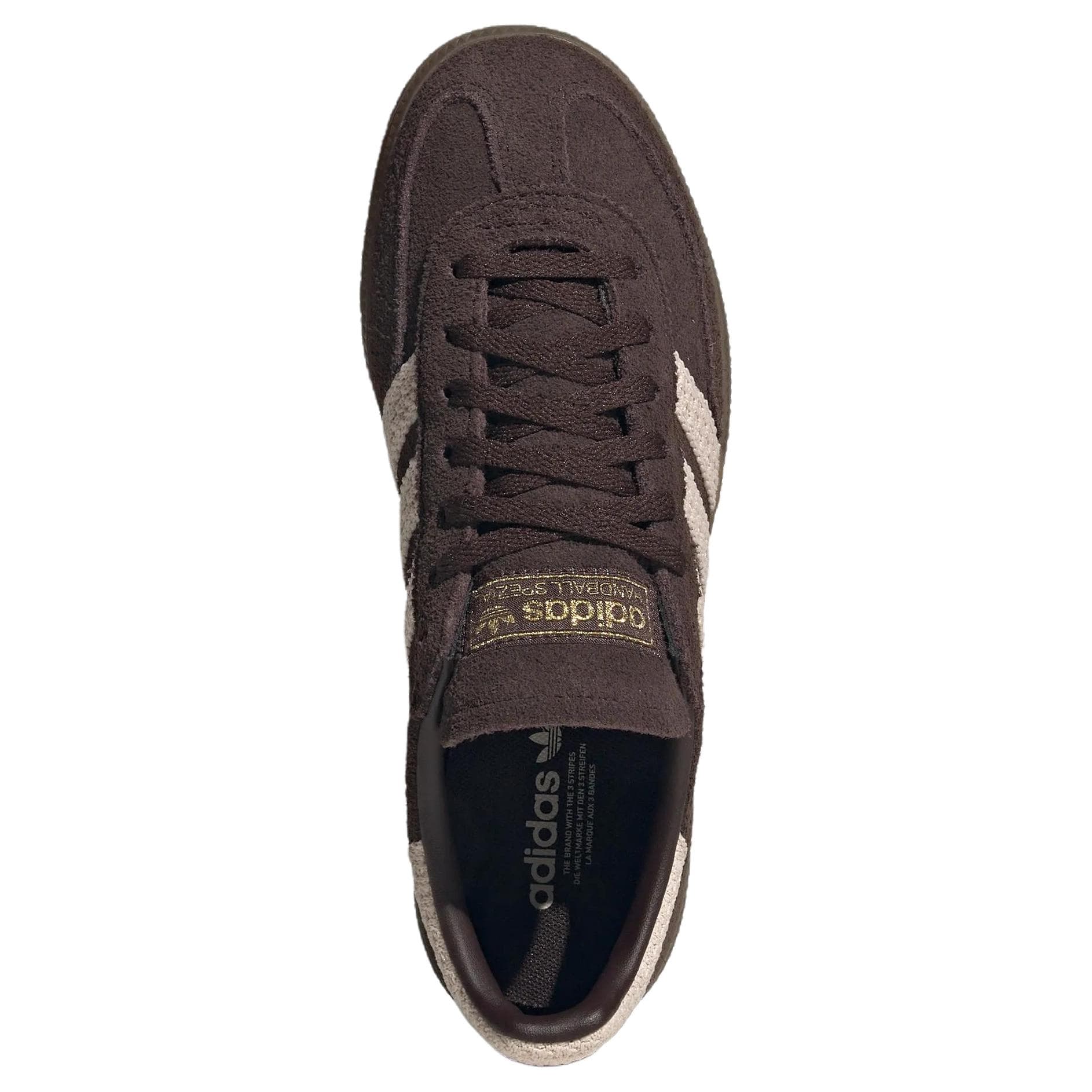 Кроссовки Adidas Originals HANDBALL SPEZIAL Кеды немецкой армии (GAT) Низкий Топ Темный кофейный Кварц Золото Унисекс - изображение 3