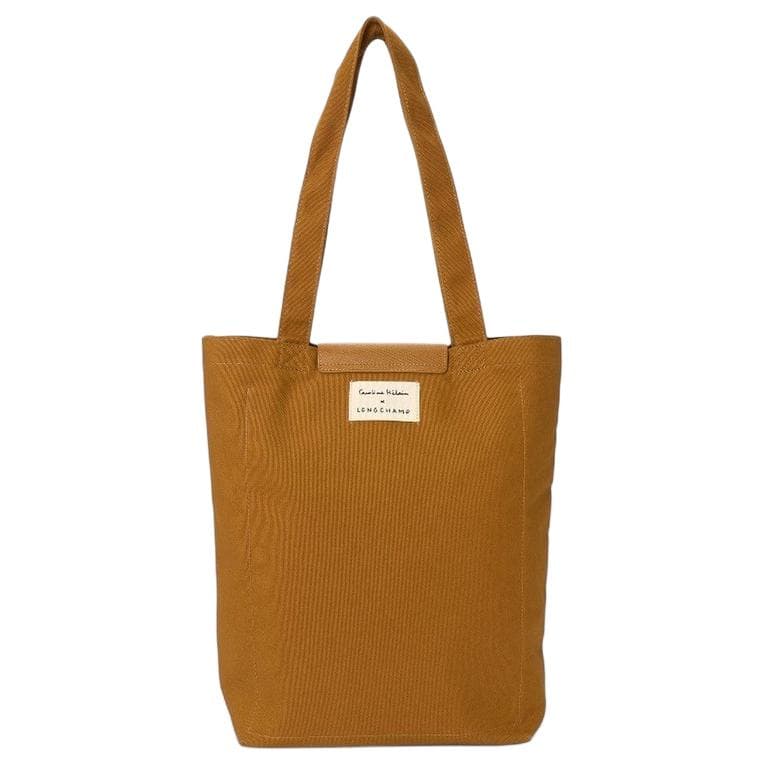 Мини-сумка LONGCHAMP X Caroline Hélain Коллаборация Ткань с коровьей кожей Сумки через плечо Женские Карамель - изображение 3