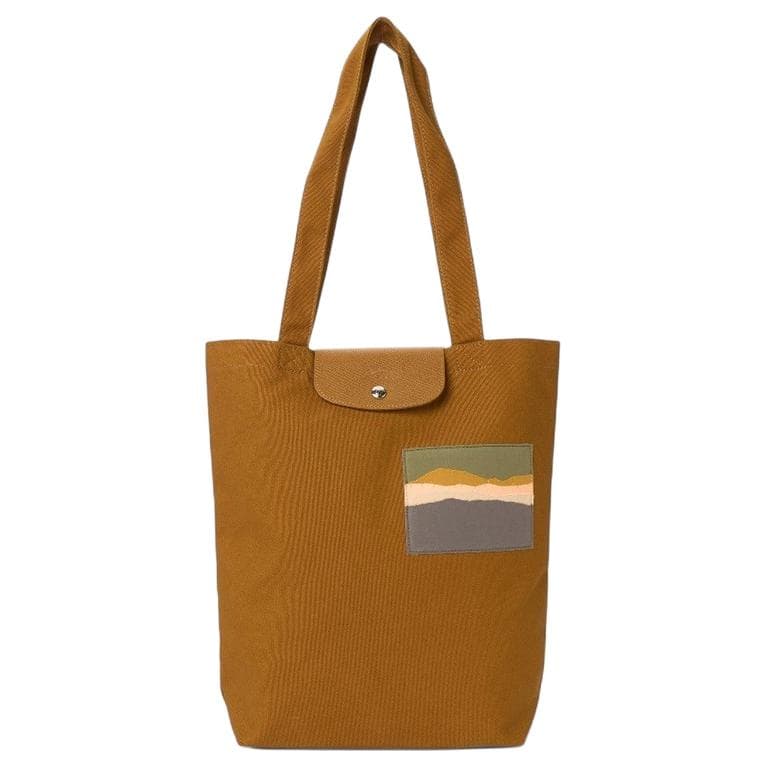 Мини-сумка LONGCHAMP X Caroline Hélain Коллаборация Ткань с коровьей кожей Сумки через плечо Женские Карамель - изображение 1