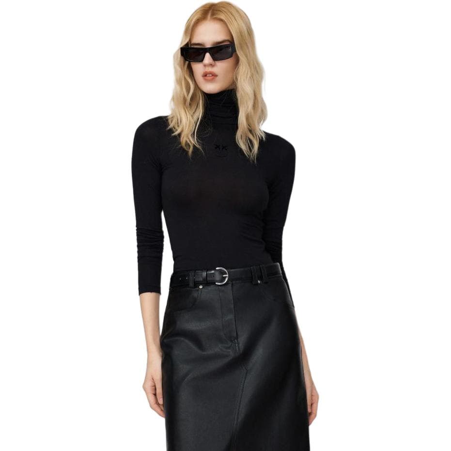 Футболка PINKO Черные Женские T-рубашки - изображение 1