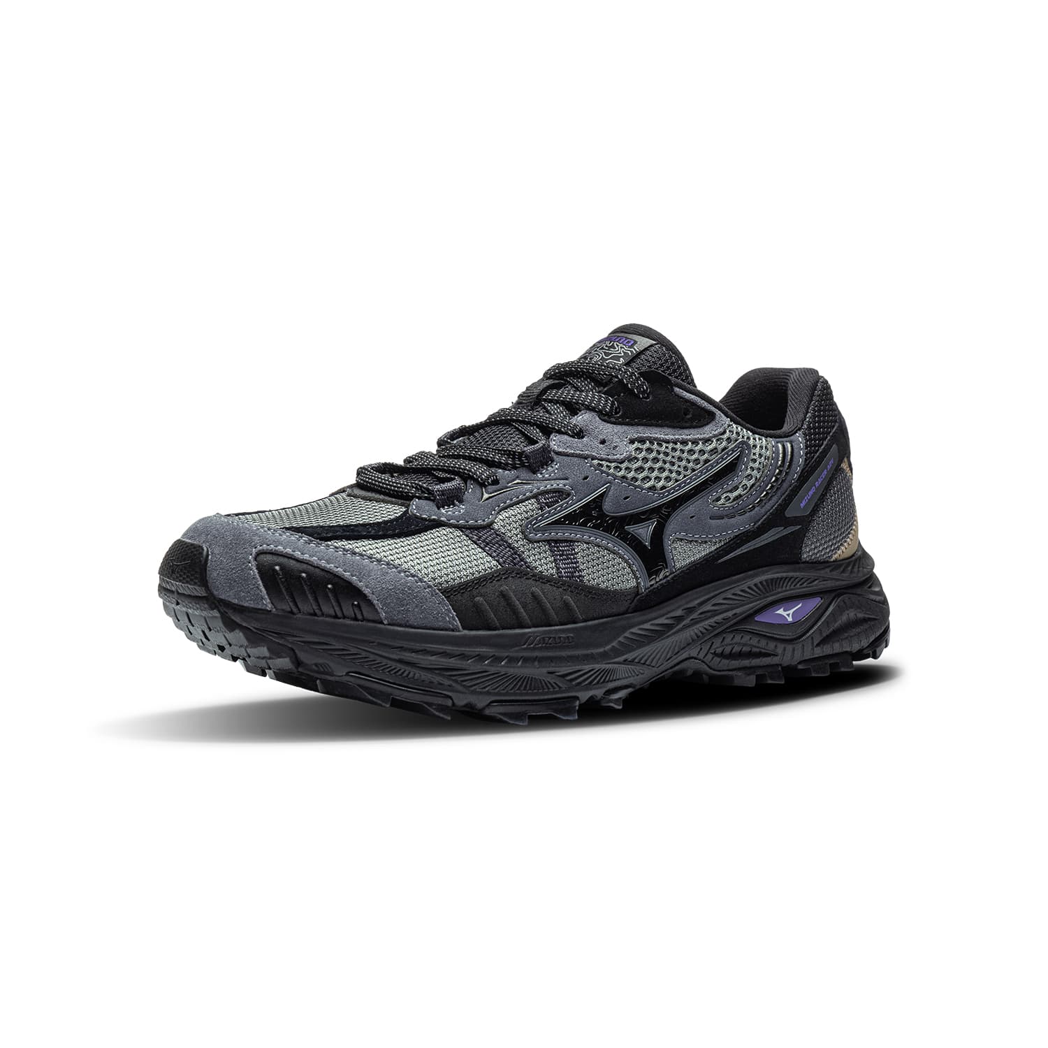 Кроссовки для бега Кроссовки для бега Mizuno Racer ADV низкий топ коричневый серый темный железный серый черный унисекс - изображение 2