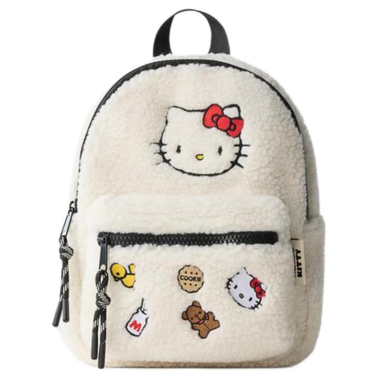 ZARA x Hello Kitty Коллаборация Мультяшный узор Полиэстер Полиэстерный Рюкзак Детский Белый - изображение 1