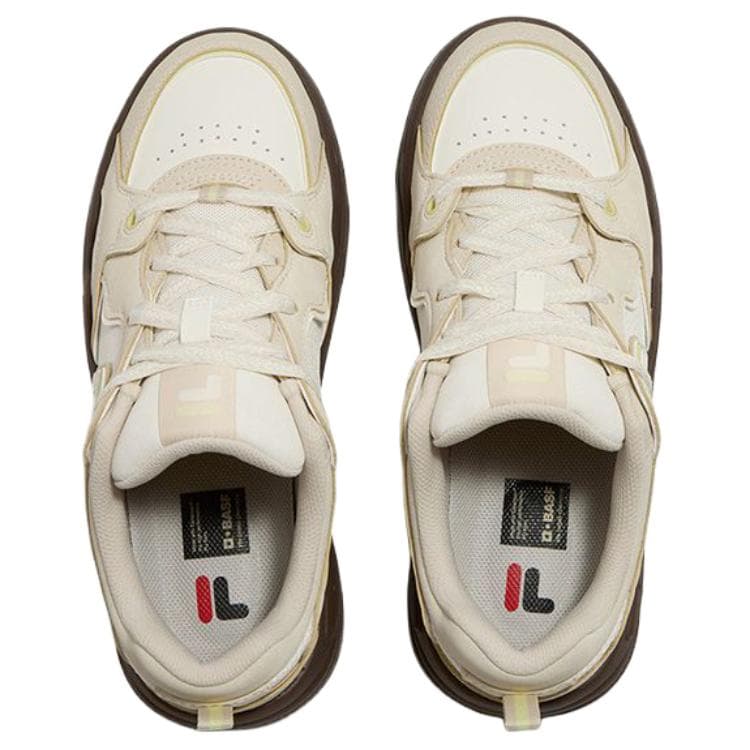 Кроссовки FILA FUSION BANK 2 DX Cool Skate Shoes 2 Скейтбордические кеды Low Топ Молочный белый Миндально-молочный белый Женские - изображение 4