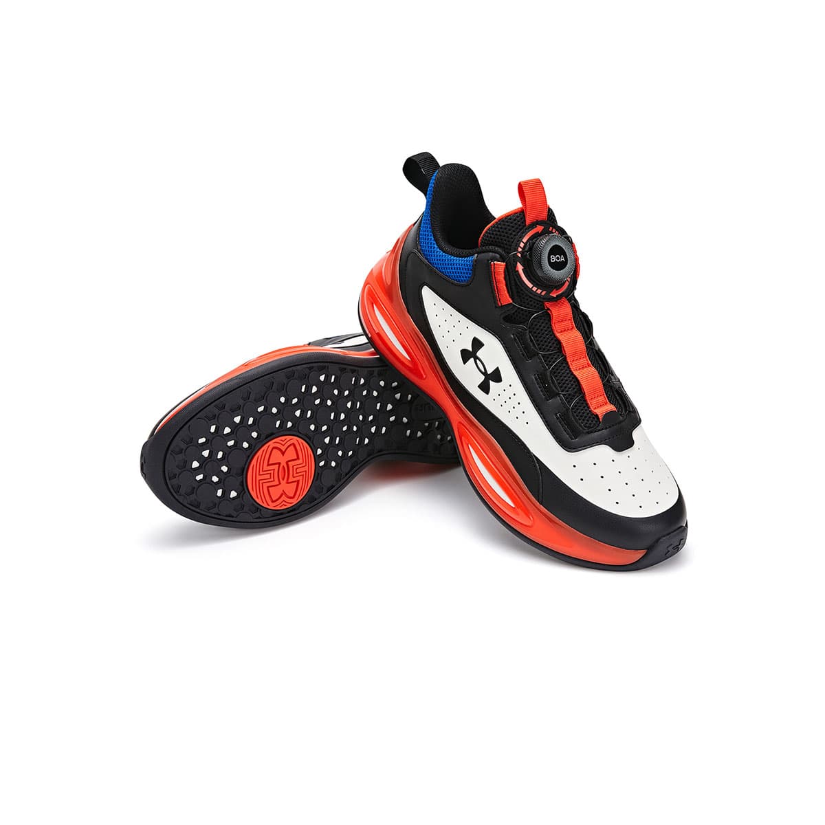 Кроссовки для баскетбола Under Armour Comprehensive Training Детские баскетбольные кроссовки MID Топ Белый черный Kids - изображение 6