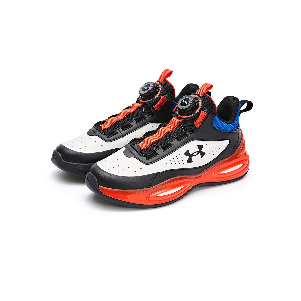 Кроссовки для баскетбола Under Armour Comprehensive Training Детские баскетбольные кроссовки MID Топ Белый черный Kids - изображение 2