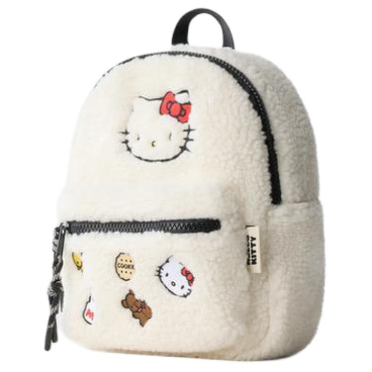 ZARA x Hello Kitty Коллаборация Мультяшный узор Полиэстер Полиэстерный Рюкзак Детский Белый - изображение 2
