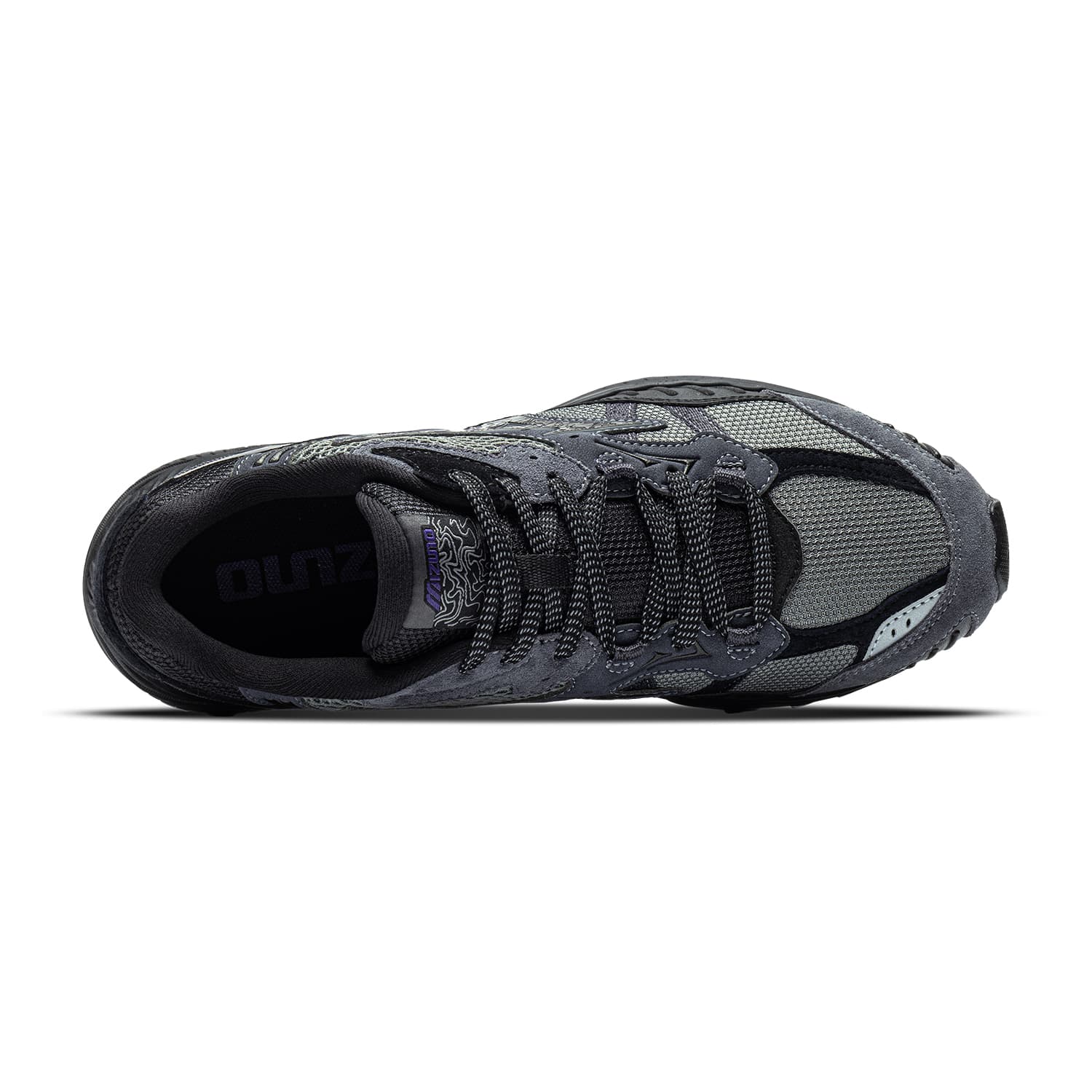 Кроссовки для бега Кроссовки для бега Mizuno Racer ADV низкий топ коричневый серый темный железный серый черный унисекс - изображение 3