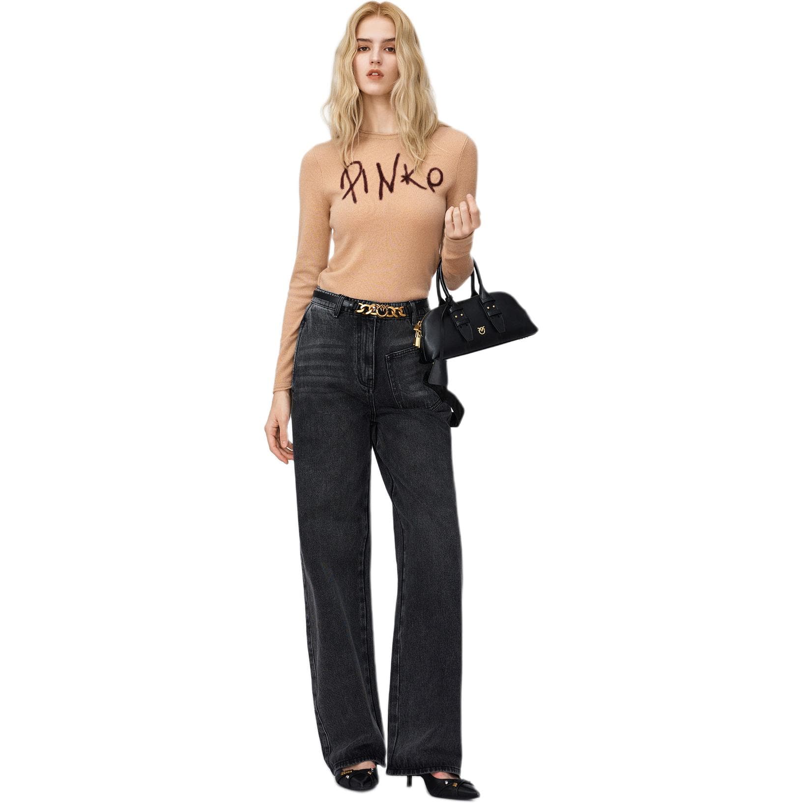 Джинсы PINKO Black Gray Color Женские Джинсы - изображение 1