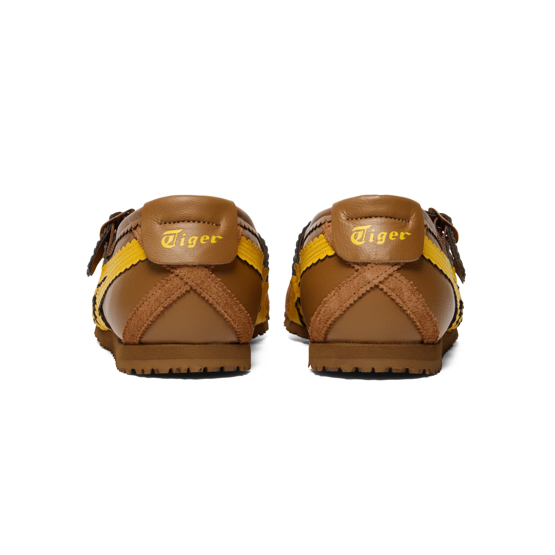 Onitsuka Tiger MEXICO 66 TGRS Туфли Мэри Джейн Низкие Топ Коричневый Желтый Унисекс - изображение 6