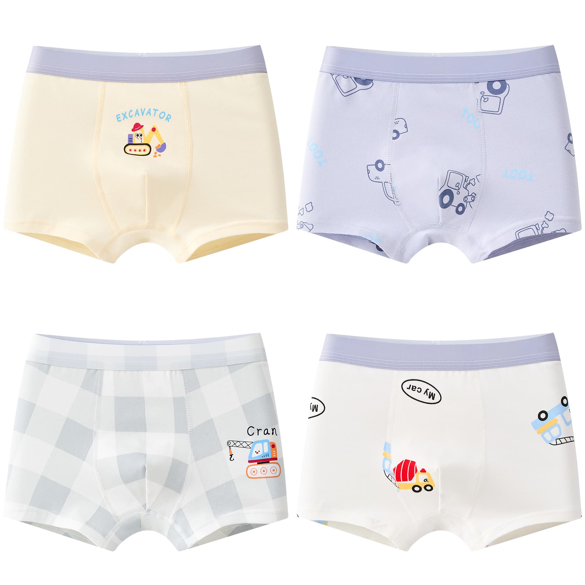 MIIOW 4 пачки [Тип A 100% хлопок] Kids трусы - изображение 1