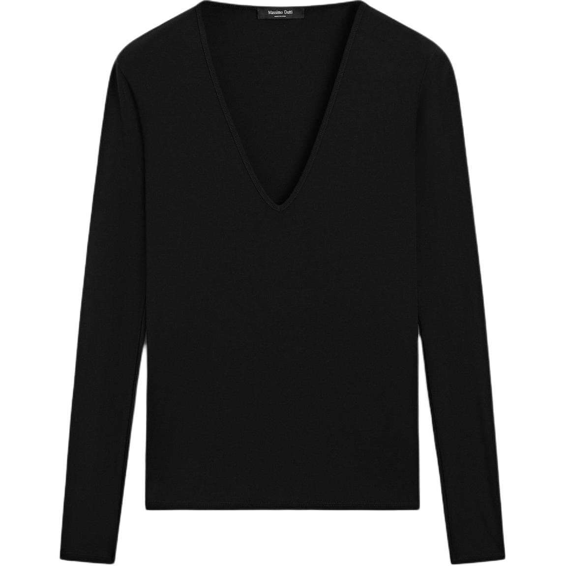 Футболка Massimo Dutti Черные Женские T-рубашки - изображение 2